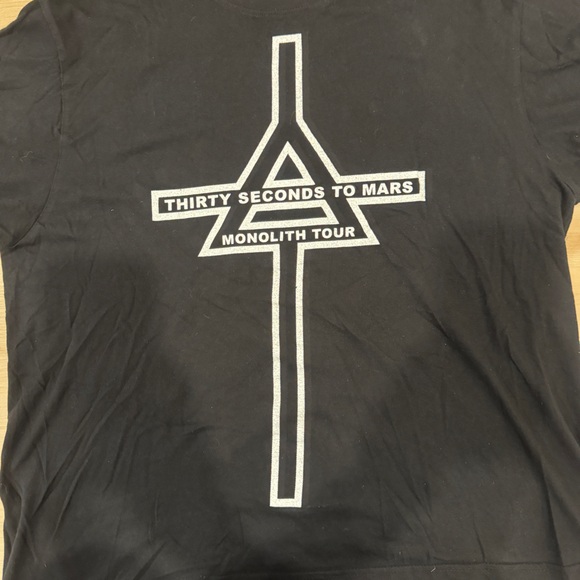 Men’s black large Tshirt 30 seconds to Mars 2018 Monolith Tour memorabilia - Picture 5 of 7
